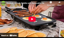 Load image into Gallery viewer, 22" Electric Ceramic Griddle w/removable handles