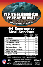 Load image into Gallery viewer, 64 Emergency Food Servings Box