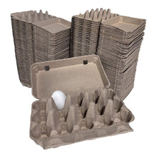 Load image into Gallery viewer, 15-Egg Cartons - Natural Pulp, Flat Top Blank