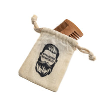 Load image into Gallery viewer, Sandalwood Beard Comb in Muslin Bag