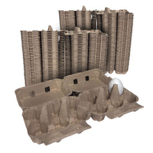 Load image into Gallery viewer, 12-Egg Cartons (2x6) - Natural Pulp, Flat Top Blank