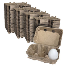 Load image into Gallery viewer, 6-Egg Cartons - Natural Pulp, Flat Blank Top