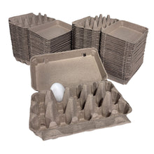 Load image into Gallery viewer, 15-Egg Cartons - Natural Pulp, Flat Top Blank