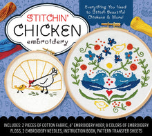 Load image into Gallery viewer, Stitchin' Chicken Embroidery Kit