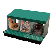 Load image into Gallery viewer, EggHouse Galvanized Nesting Box (Up to 30 Birds)