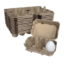 Load image into Gallery viewer, 6-Egg Cartons - Natural Pulp, Flat Blank Top