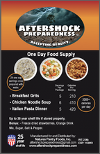 Load image into Gallery viewer, One Day Emergency Food Supply