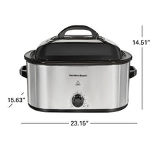 Load image into Gallery viewer, Electric Roaster Oven 22 Quarts, Stainless Steel