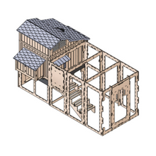 Load image into Gallery viewer, Gray Stand & Runs for Large Snap Lock Chicken Coops by Formex