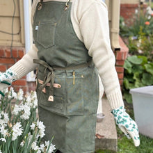 Load image into Gallery viewer, Gardening Apron - Waxed Canvas Apron with Pockets