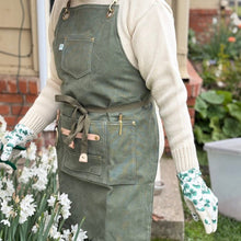Load image into Gallery viewer, Gardening Apron - Waxed Canvas Apron with Pockets