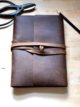 Load image into Gallery viewer, Leather Garden Journal and Diary - A Notebook for Garden Thoughts, Planning and Design