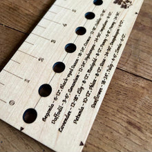 Load image into Gallery viewer, American Hardwood Seed and Bed Ruler - Made in US with American Lumber
