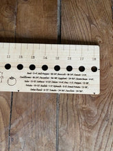 Load image into Gallery viewer, American Hardwood Seed and Bed Ruler - Made in US with American Lumber