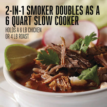 Load image into Gallery viewer, 2-In-1 Indoor Smoker & Slow Cooker