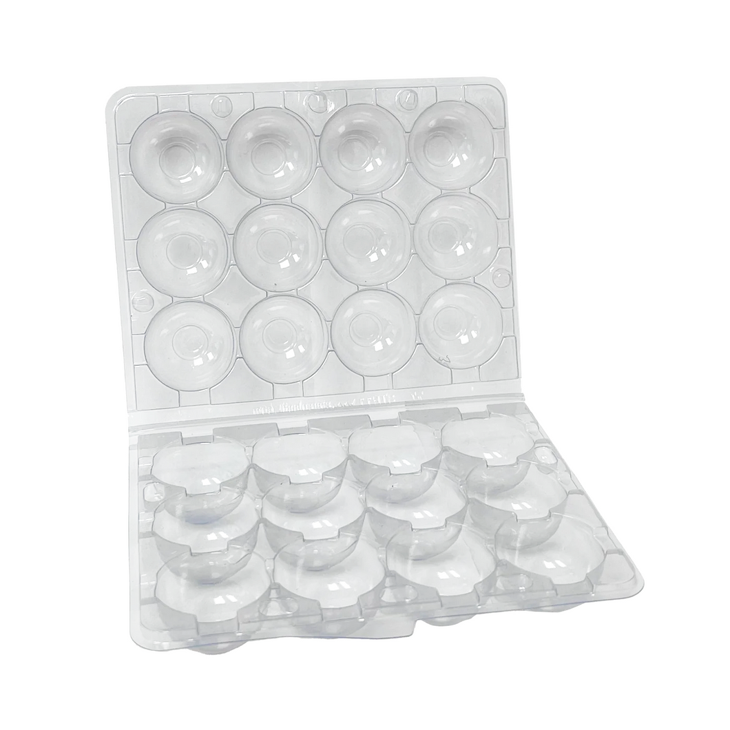 12-Egg Carton (Quail) - Clear Plastic