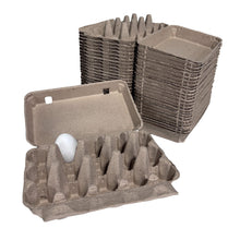 Load image into Gallery viewer, 15-Egg Cartons - Natural Pulp, Flat Top Blank
