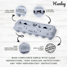 Load image into Gallery viewer, Henlay Laid Local Egg Cartons- Adorable Printed Vintage Design- 25, 90, or 250
