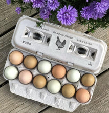 Load image into Gallery viewer, Henlay Laid Local Egg Cartons- Adorable Printed Vintage Design- 25, 90, or 250
