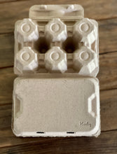 Load image into Gallery viewer, Henlay Duck Egg Cartons — Holds Half Dozen Jumbo Eggs — Blank Flat Top, 2 colors, 20 or 100
