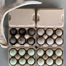 Load image into Gallery viewer, Henlay Duck Egg Cartons — Holds Half Dozen Jumbo Eggs — Blank Flat Top, 2 colors, 20 or 100
