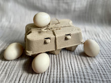 Load image into Gallery viewer, Henlay Duck Egg Cartons - Holds Half Dozen Jumbo Eggs- Blank Flat Top, 2 colors, 20 or 100
