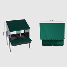 Load image into Gallery viewer, EggHouse Galvanized Nesting Box (Up to 20 Birds)
