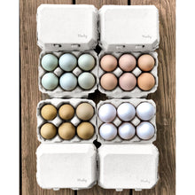 Load image into Gallery viewer, Half Dozen Egg Cartons — Henlay Blank Flat Top, Six Pack, 2 colors, 20 or 100
