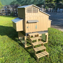 Load image into Gallery viewer, Large Chicken Coop with Stand and Stairs &amp; Run
