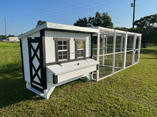 Load image into Gallery viewer, Wooden 16 Ft. Chicken Run (8’W X 16’L X 6’3”H)
