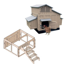 Load image into Gallery viewer, Large Chicken Coop &amp; Stand with Stairs
