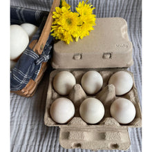 Load image into Gallery viewer, Henlay Duck Egg Cartons — Holds Half Dozen Jumbo Eggs — Blank Flat Top, 2 colors, 20 or 100
