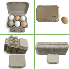 Load image into Gallery viewer, Half Dozen Egg Cartons — Henlay Blank Flat Top, Six Pack, 2 colors, 20 or 100
