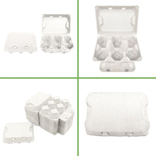 Load image into Gallery viewer, Henlay Duck Egg Cartons - Holds Half Dozen Jumbo Eggs- Blank Flat Top, 2 colors, 20 or 100
